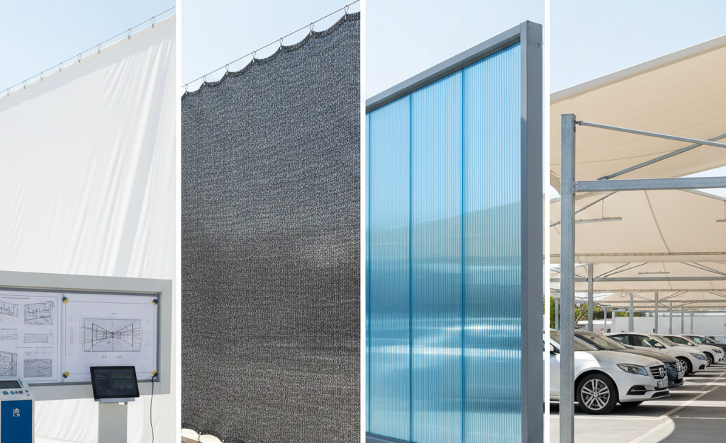 Car Parking Shade Materials: Technical Comparison